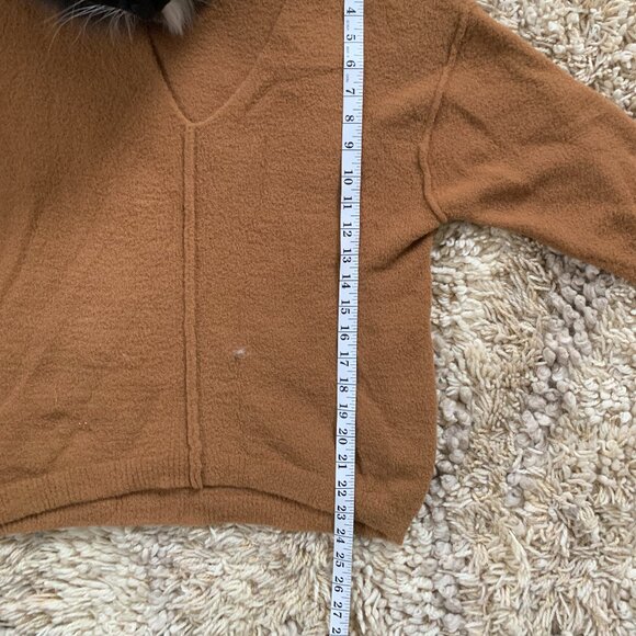 Wilfred Free Hush Knit V Neck Chestnut Brown Sweater - Picture 8 of 9